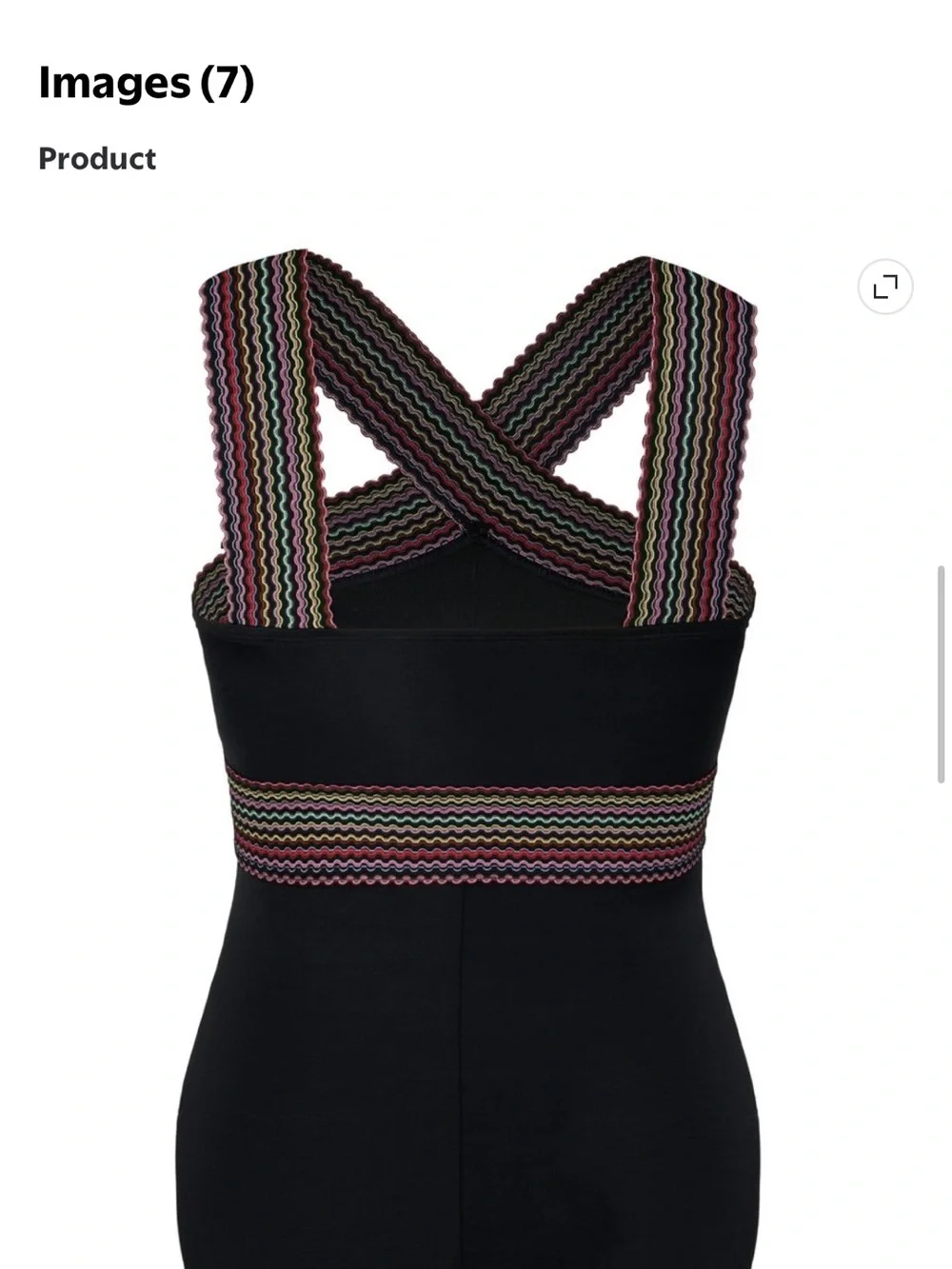 Hilor  Black One-Piece Swimsuit with Multicolor Zigzag Accents